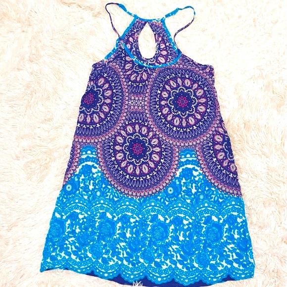 Mandala Print Mini Slip Dress 32 in bust - Picture 1 of 7